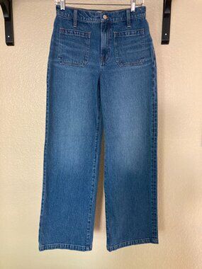 Madewell Perfect Vintage Wide Leg Jeans Womens 27 Edgerly Wash High Rise NWT